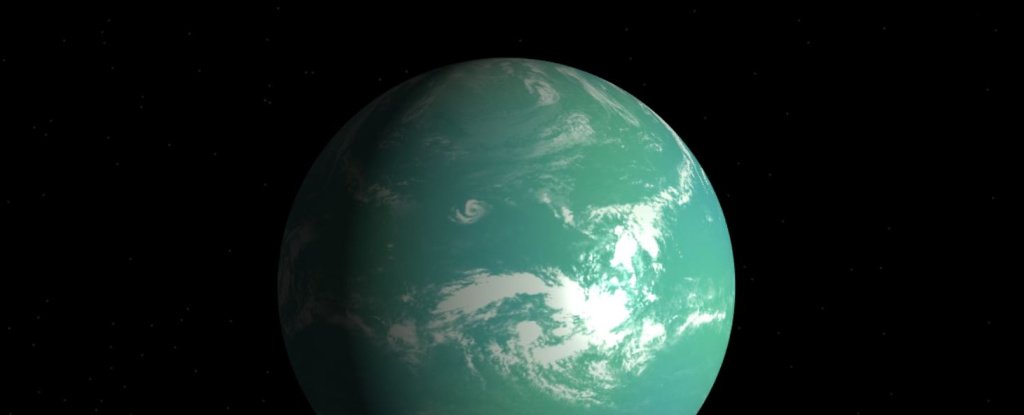 Representação artística do planeta Kepler-22b