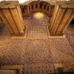 Palestinos revelam enorme mosaico no castelo do deserto de Jericó