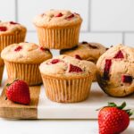 Muffins de morango veganos