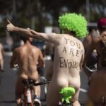 Nudismo em prol do ciclismo seguro na Cidade do Cabo