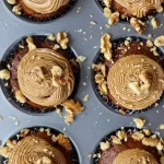 Cupcakes de café e nozes