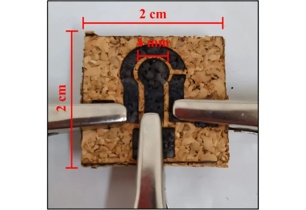 Cortiça modificada a laser