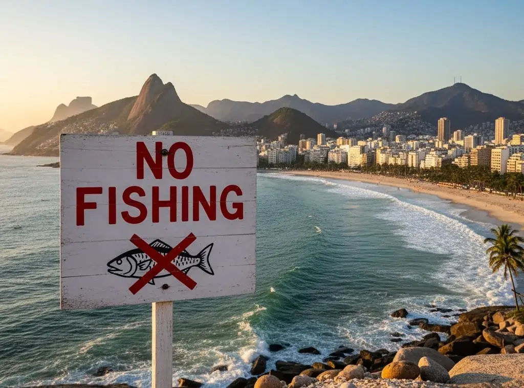 placa de não pescar