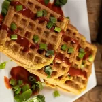 Waffles de pão de milho sem glúten