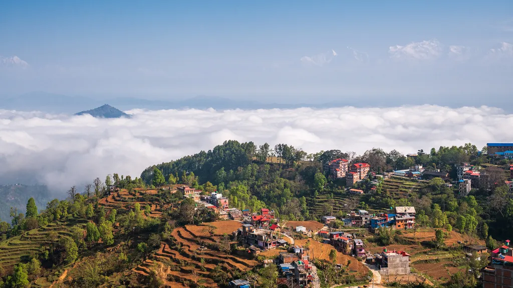 Aldeias agrícolas no Nepal
