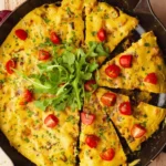 Frittata vegana de batata e alho-poró