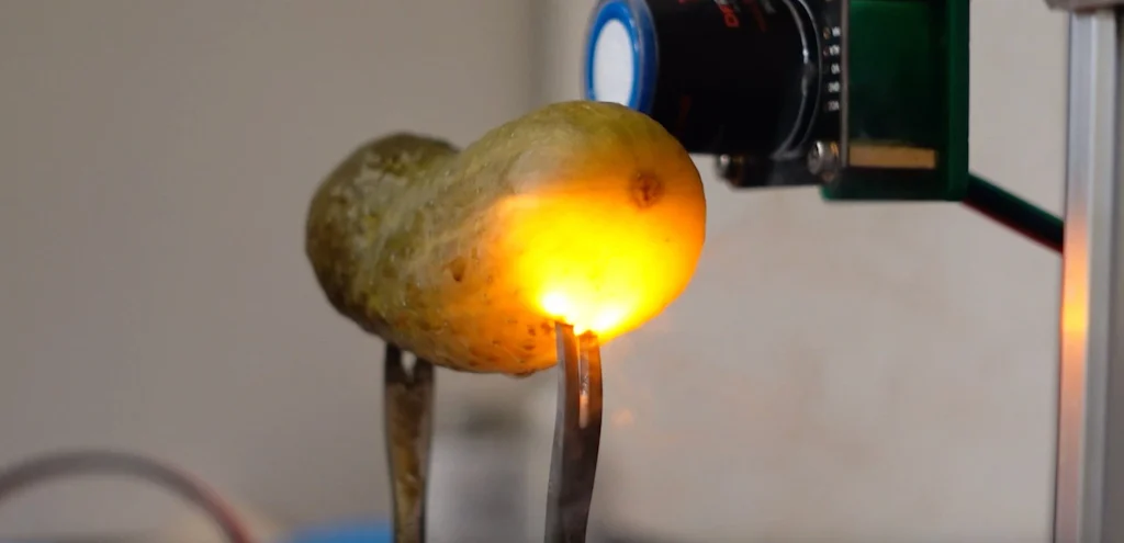 Experimento com picles e eletricidade